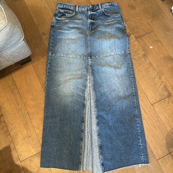 NWT Reformation Tazz Maxi Denim Skirt 31 - Picture 8 of 15